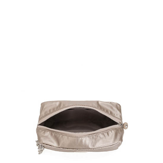 Kipling Gleam Metallic Pouch Vesker Beige | NO 1083UZ